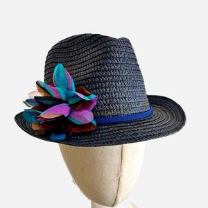 John Liher, Women’s Fedora, Feather embellished, Adjustable Hat